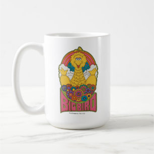 Caneca De Café Pássaro Grande Psicodélico