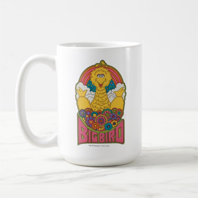 Caneca De Café Pássaro Grande | Psicodélico (Esquerda)