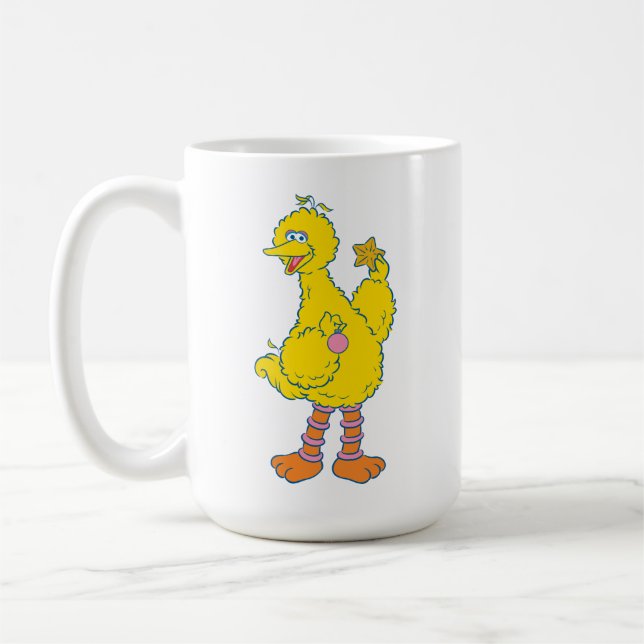 Caneca De Café Pássaro Grande segurando enfeites de Natal (Esquerda)