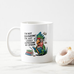 Caneca De Café Pássaro grasnando sarcasmo engraçado