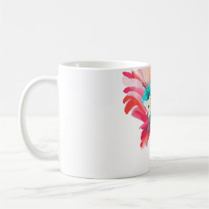 Caneca De Café Pássaro mexicano bonito e bonito, rosa e flamingo,