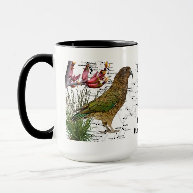 Caneca de Café Pássaro Nativo da Nova Zelândia (Esquerda)