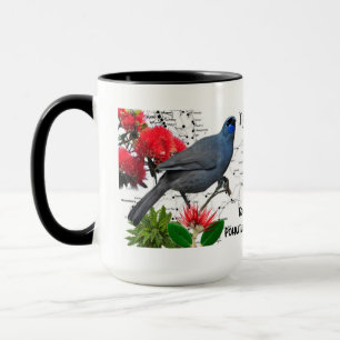 Caneca de Café Pássaro Nativo da Nova Zelândia