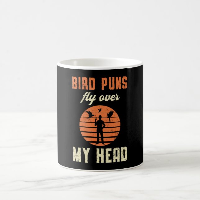 Caneca De Café Pássaro Observando Puns De Pássaro Voando Sobre Mi (Centro)