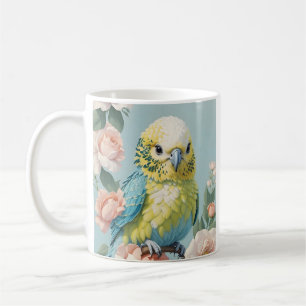 Caneca De Café Pássaro-periférico Amarelo-Azul E Azul