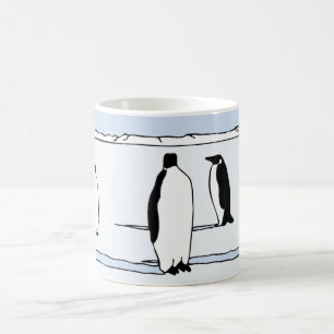 Caneca De Café Pássaro Pinguim Neve Inverno Coffee Mug