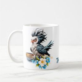 Caneca De Café Pássaro rabugento na segunda.