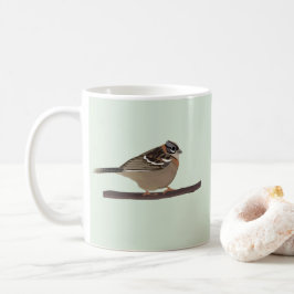 Caneca De Café Pássaro Sparrow Crowado