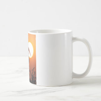 Caneca De Café Pássaro Sunset na Ramificação - Nature Wall Art