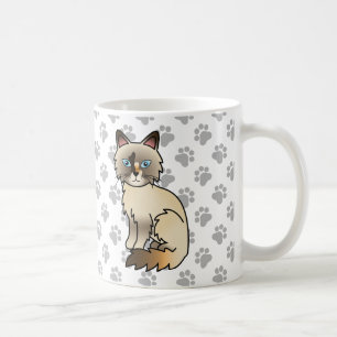 Caneca De Café Pássaro TortoisesInferno / Ragdoll Gato e Patas