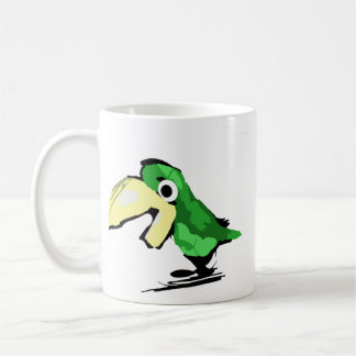 Caneca De Café Pássaro Verde