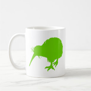 Caneca De Café Pássaro verde do quivi