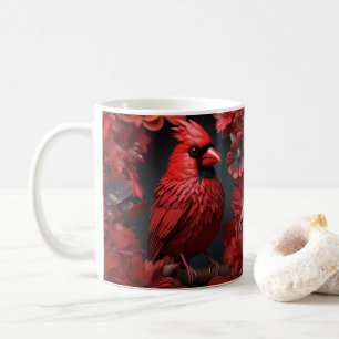 Caneca De Café Pássaro Vermelho Cardinal Impresso 3D