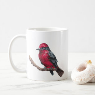 Caneca De Café Pássaro vermelho pequeno