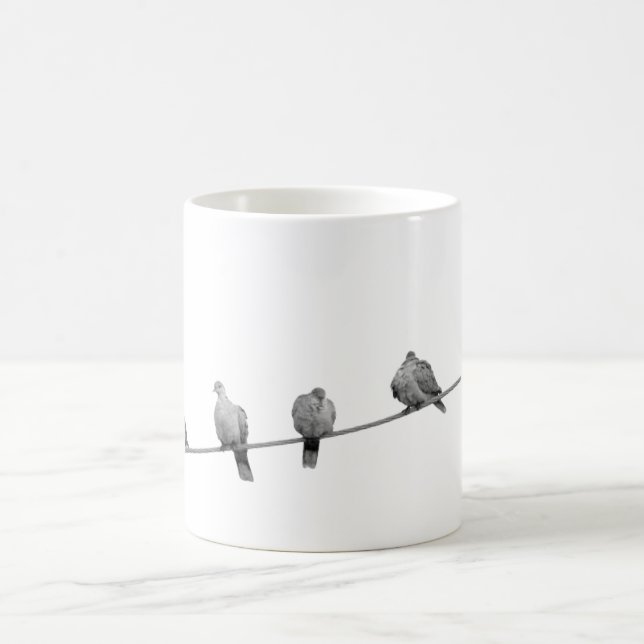 Caneca De Café Pássaros arame pomba (Centro)