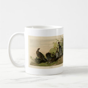 Caneca De Café Pássaros da América do Grouse Audubon, em Spruce