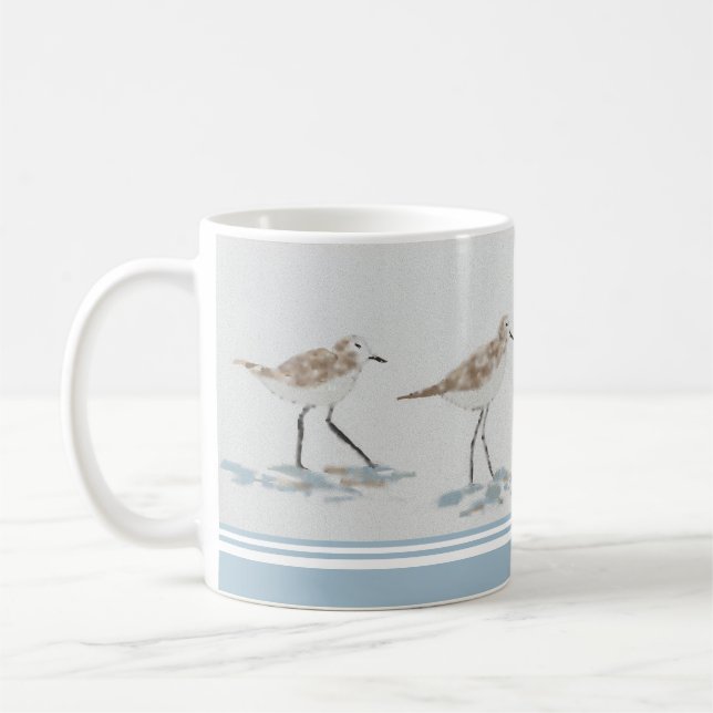 Caneca De Café Pássaros da Costa com Azul (Esquerda)