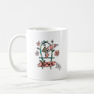 Caneca De Café Pássaros da sala de Tiki em uma vara por Tiki tOn