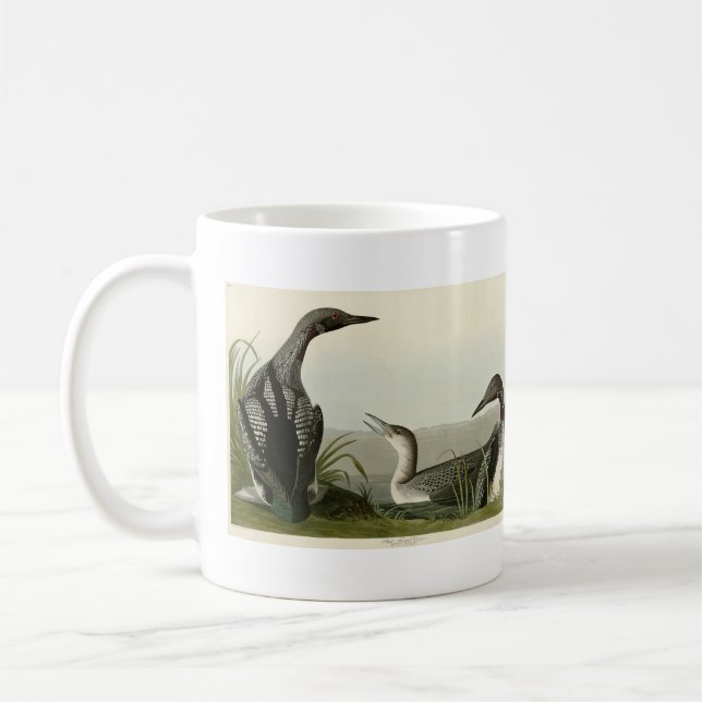 Caneca De Café Pássaros de Audubon com trote negra (Esquerda)