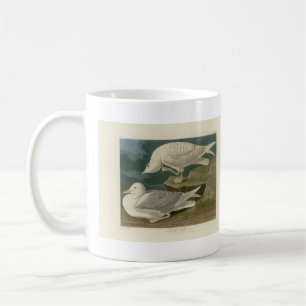 Caneca De Café Pássaros de Gull Audubon, de asas brancas