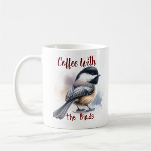 Caneca De Café Pássaros de Toca em Aguarela Personalizar