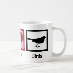 Caneca De Café Pássaros do Amor pela Paz