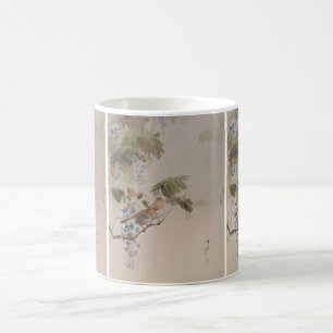 Caneca De Café Pássaros e Flores por Watanabe Seitei