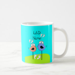 Caneca De Café Pássaros Labor e da entrega da enfermeira da