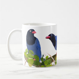 Caneca De Café Pássaros --Pega-azul-taiwanesa