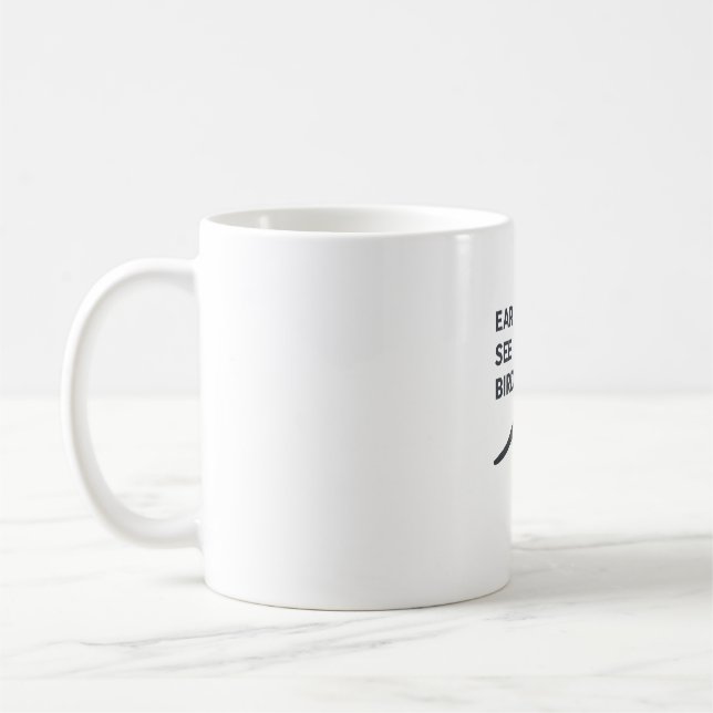 Caneca De Café Pássaros primitivos Vêm Pássaros Pecuários - Manhã (Esquerda)