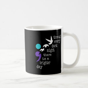 Caneca De Café Pássaros Semicolon Dão-se à Prevenção do Suicídio