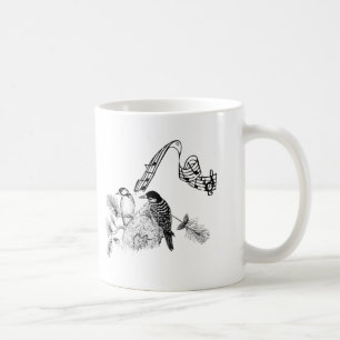 Caneca De Café Pássaros Vintage