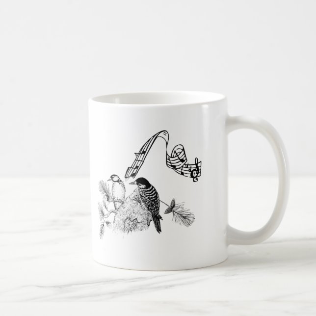 Caneca De Café Pássaros Vintage (Direita)