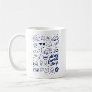 Caneca De Café Passatempos Retro e Estética de Viagem