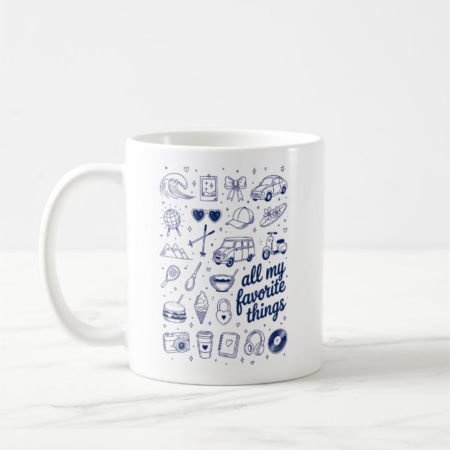 Caneca De Café Passatempos Retro e Estética de Viagem (Esquerda)