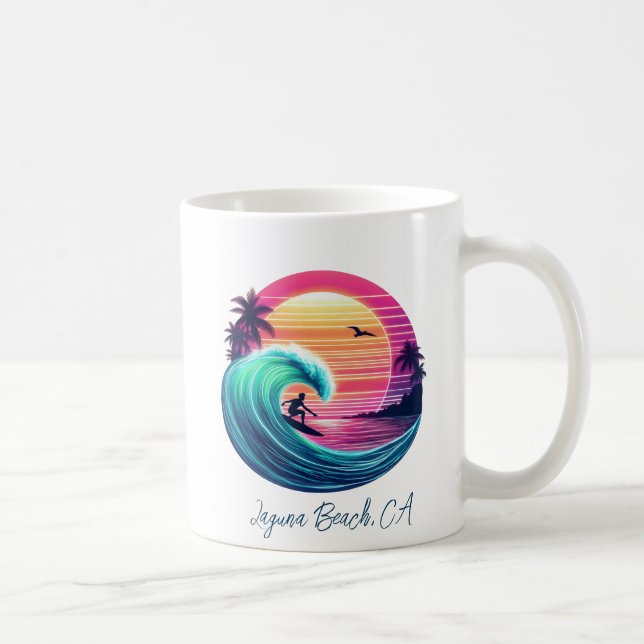 Caneca De Café Passear a onda ao pôr do sol (Direita)