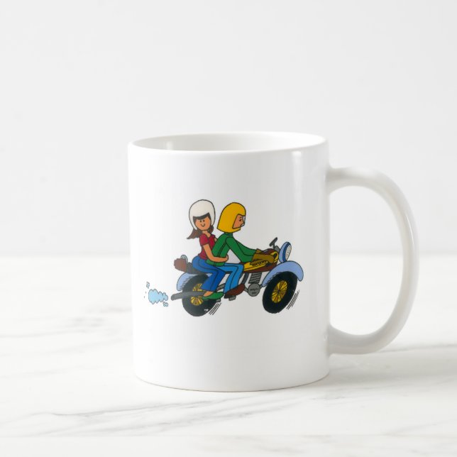Caneca De Café Passeio da motocicleta (Direita)