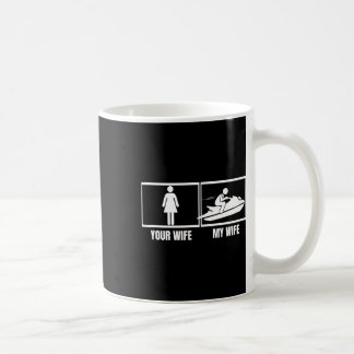 Caneca De Café Passeio de Jet Ski Com Sua Esposa Minha Esposa Mar