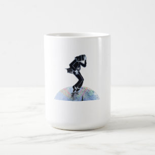 Caneca De Café Passeio lunar sobre a cidade -arte manual -