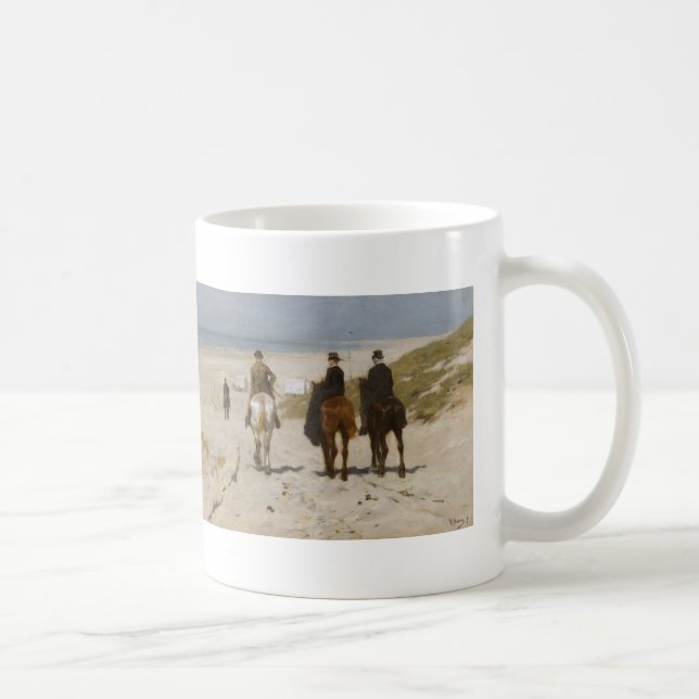 Caneca De Café Passeio na praia - malva da manhã de Anton (Direita)
