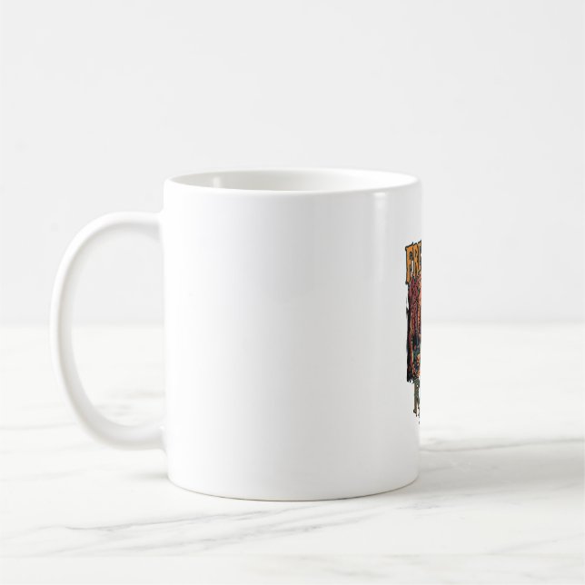 Caneca De Café Passeios de Vassoura Grátis Halloween Bruxa Caveir (Esquerda)