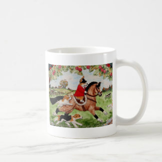 Caneca De Café Passeios do caçador do Corgi aos cães