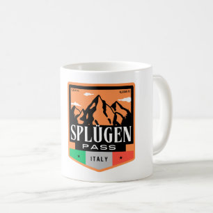 Caneca De Café Passo Splugen montanha Alpes Lepontinos italianos
