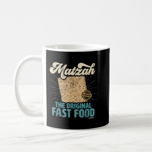 Caneca De Café Passover Matzah, A Comida Rápida Original Engraçad (Esquerda)