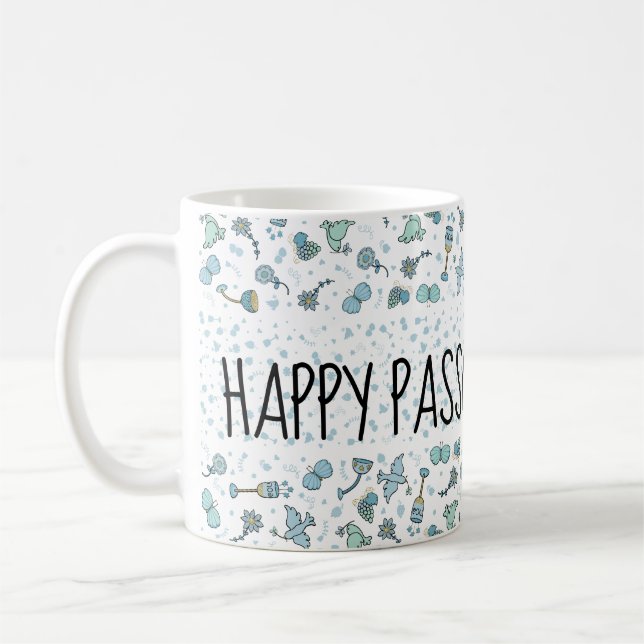 Caneca De Café Passover Mug 11 oz. Hora de Seder Whimsical (Esquerda)