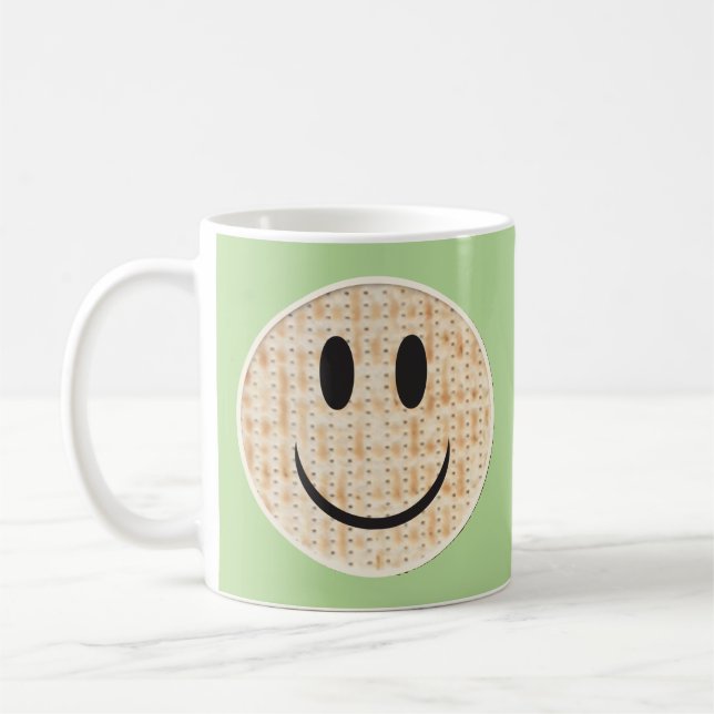 Caneca De Café Passover Mug 11 oz. Passover Happy Matzah (Esquerda)