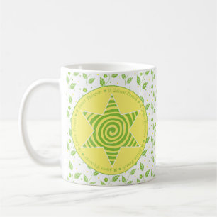 Caneca De Café Passover Mug 11oz. "Uma Páscoa doce" verde/amarelo