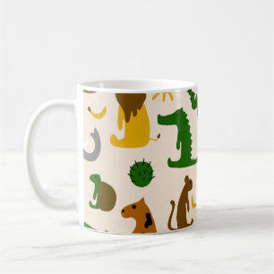 Caneca De Café Pasta de ilustração de cor pastel desenhada à mão