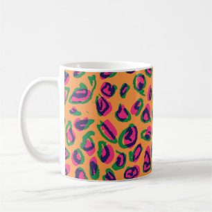 Caneca De Café Pasta de ilustração de impressão de leopardo aq