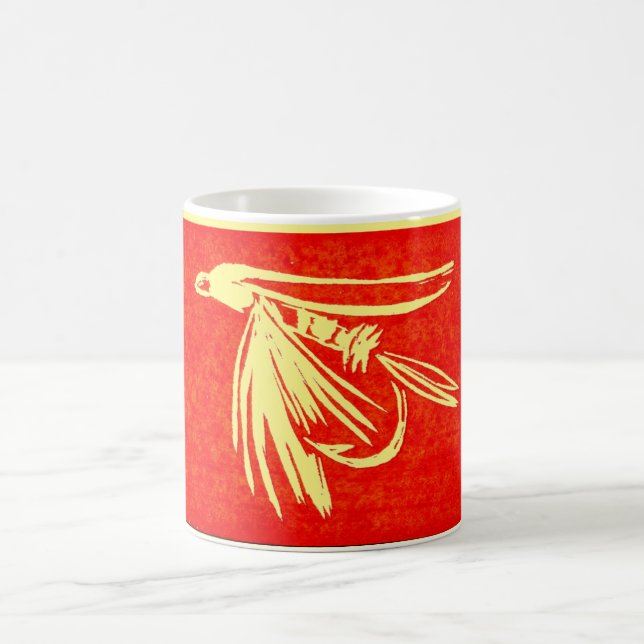 Caneca De Café Pasta de mosca molhada clássica Trout Fly Mug (Centro)